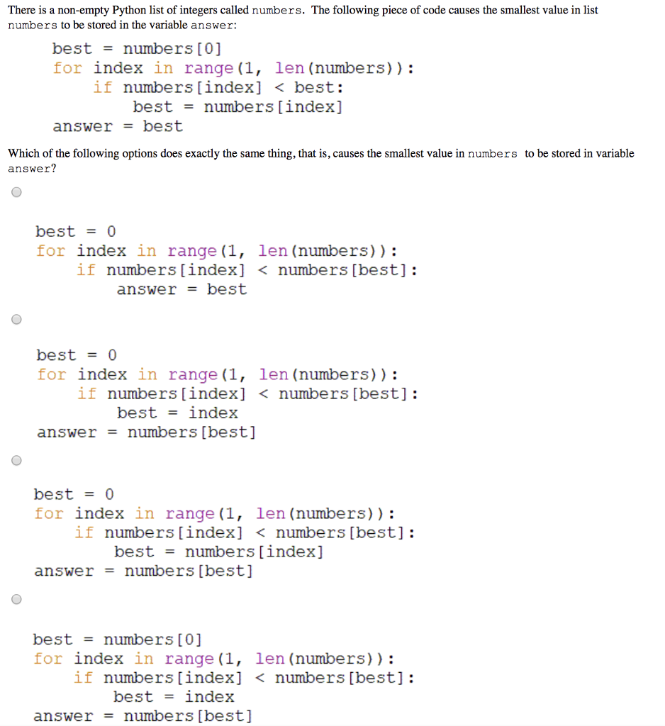 Solved There is a non-empty Python list of integers called | Chegg.com