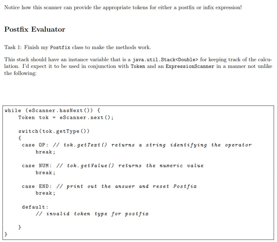 ExpressionScanner I'm providing a code for dealing | Chegg.com