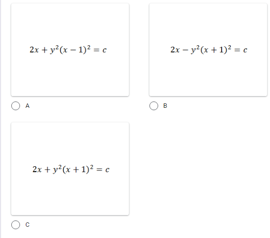Solved Solve the following Exact DE. Show in your solutions | Chegg.com