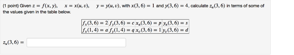 Solved 1 Point 5x2 5u V 3d 4h Zu F U U Sin U C Chegg Com