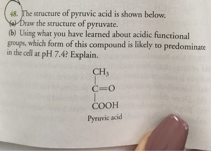 Draw the Structure of Pyruvate at Ph 7.4 TrendingWorld