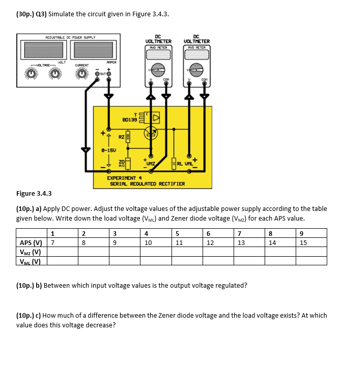 Solved (30p.) Q3) Simulate The Circuit Given In Figure | Chegg.com