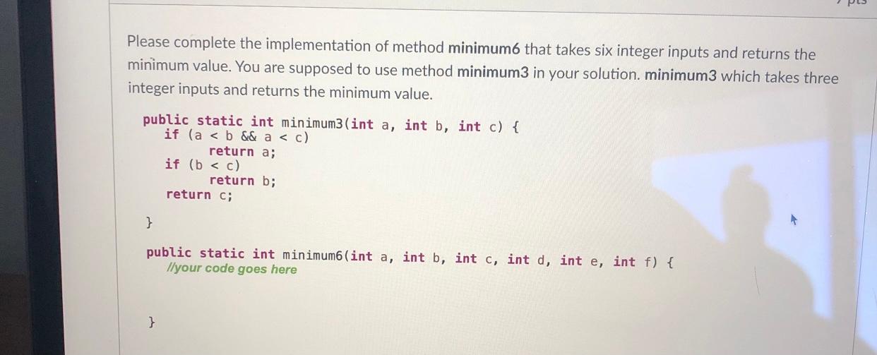 Solved PL Please complete the implementation of method | Chegg.com