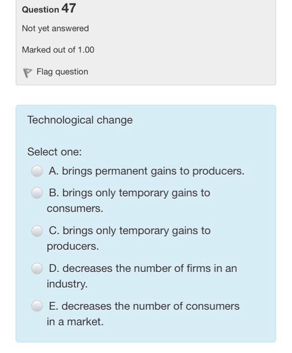 Solved Question 47 Not yet answered Marked out of 1.00 Flag | Chegg.com