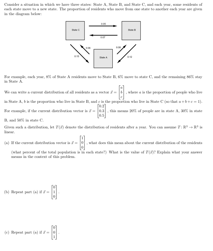 Solved REVIEW4 (d) ﻿What is the matrix for T ?(e) ﻿Use