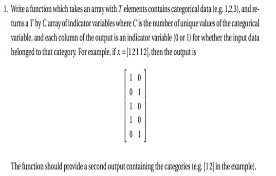Solved 1. Write a function which takes an array with T | Chegg.com