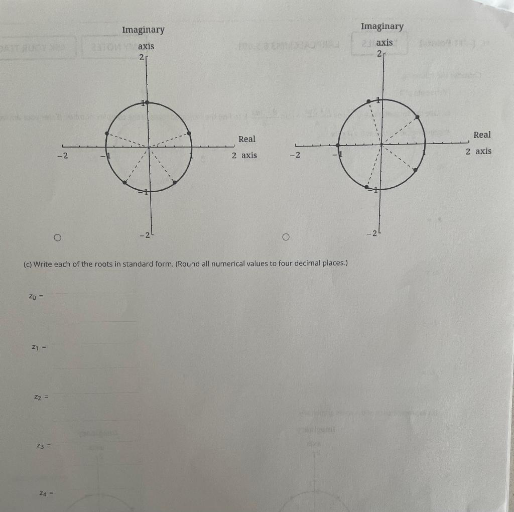 Solved Consider the following. Fifth roots of 1 (a) Use the | Chegg.com