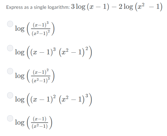 Solved 1 Express As A Single Logarithm 3 Log X 1 2 Log Chegg Com