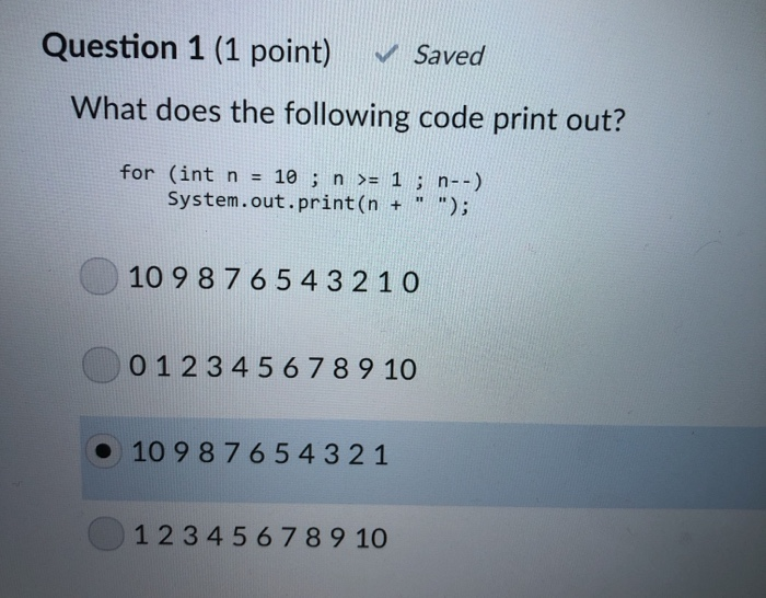 Solved Question 3 (1 point) Saved. How many iterations does | Chegg.com