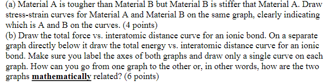 Solved A Material A Is Tougher Than Material B But Chegg Solved A Material A Is Tougher Than Material B But Chegg
