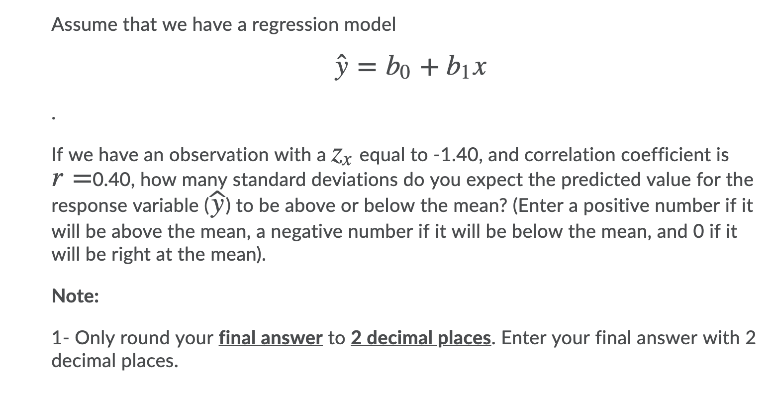Assume That We Have A Regression Model U Bo Bix Chegg Com