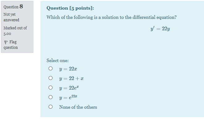 Solved Question [5 points]: The differential equation y" – | Chegg.com