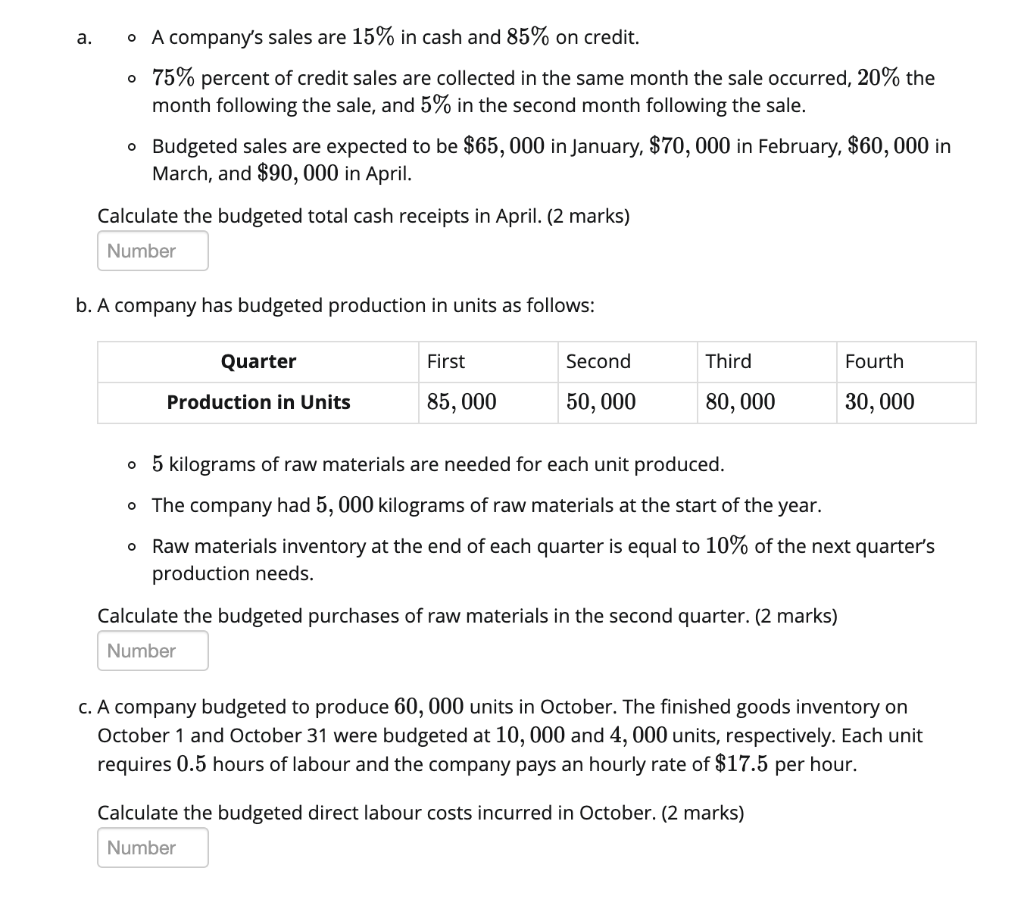 percentage increase and decrease worksheet 1 | pdf... Solved a. • A company's sales are 15% in cash and 85% on | Chegg.com