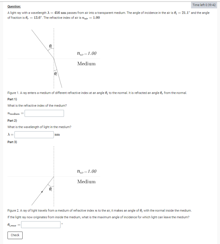 a ray of light travelling in air has wavelength lambda