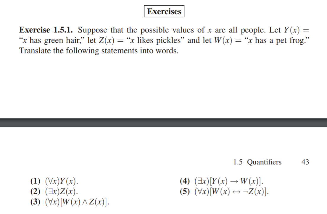 Solved Exercises Exercise 1.5.1. Suppose That The Possible | Chegg.com