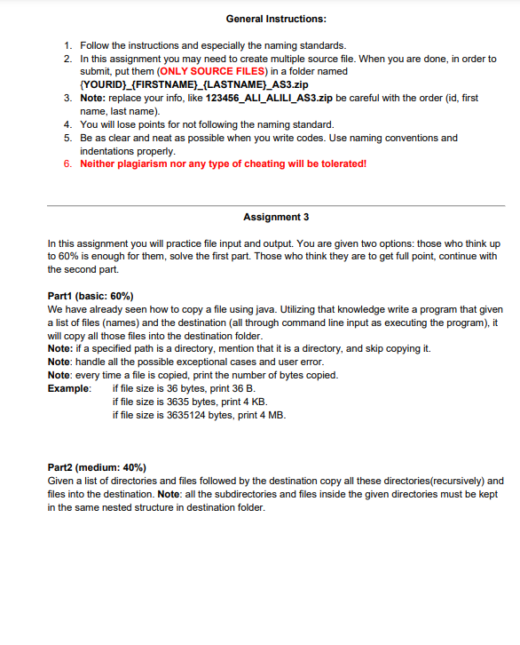 Solved General Instructions: 1. Follow the instructions and | Chegg.com