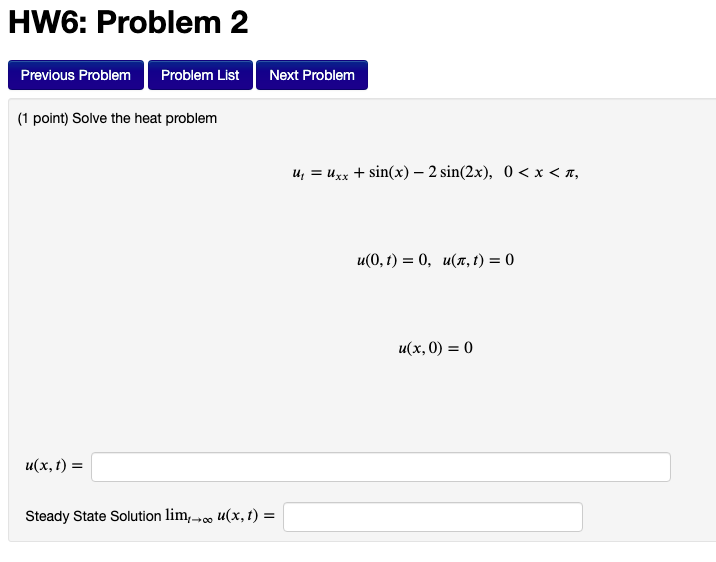 Solved HW6: Problem 2 Previous Problem Problem List Next | Chegg.com