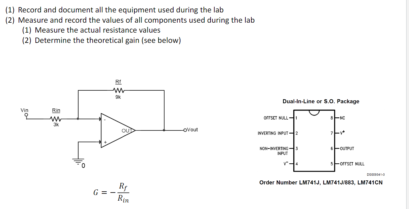 (1) Record and document all the equipment used during | Chegg.com