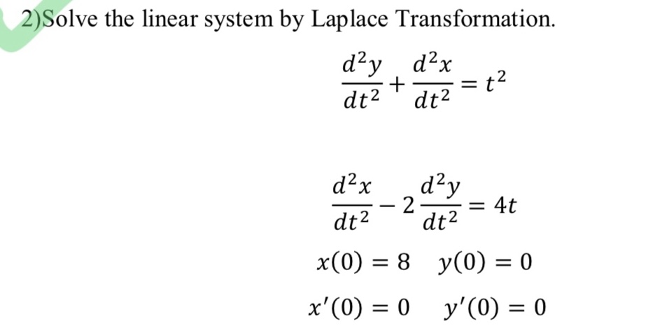 Solved Solve the following differential equations by | Chegg.com