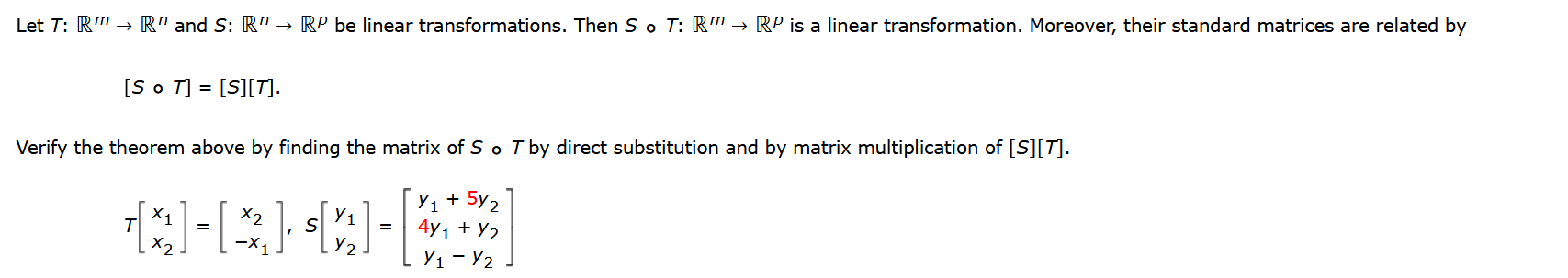 Solved Let T: RM → RM and S: RM → RP be linear | Chegg.com