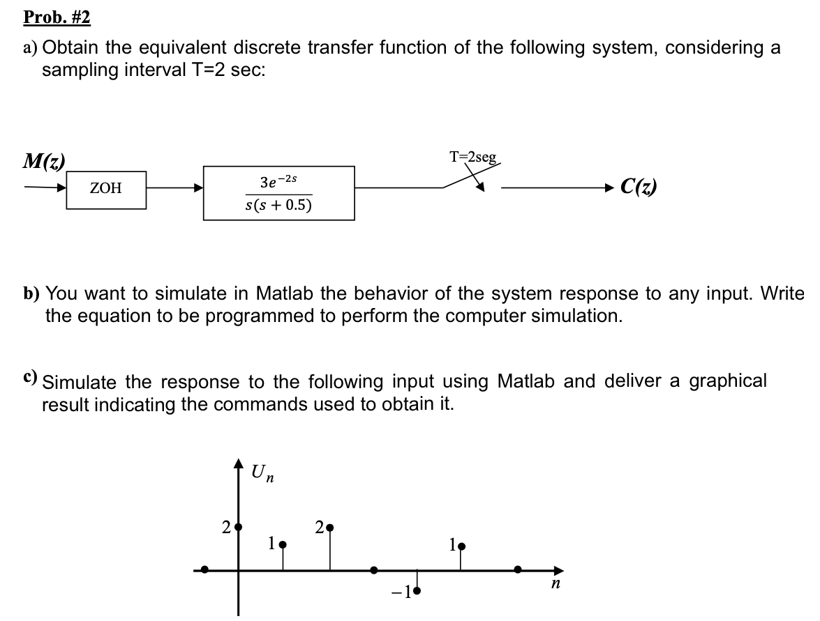 Solved a) Obtain the equivalent discrete transfer function | Chegg.com