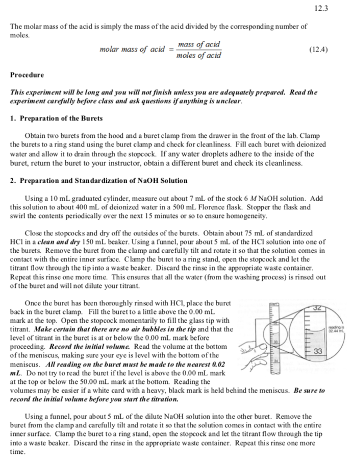 experiment standardization of sodium hydroxide solution