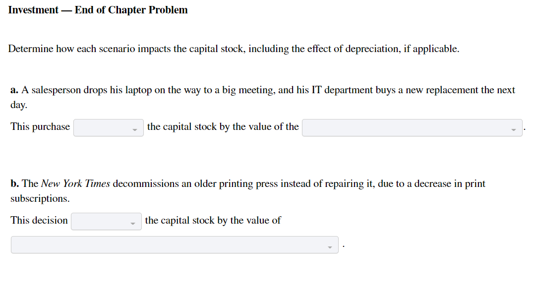 Solved question A : First drop down are | Chegg.com