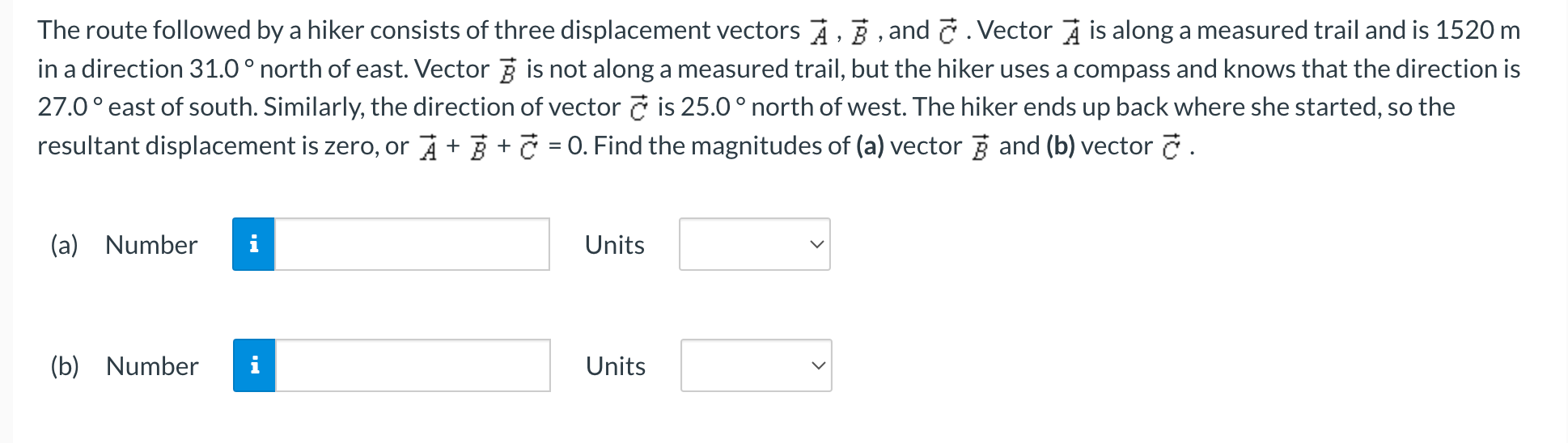 Solved The Route Followed By A Hiker Consists Of Three | Chegg.com