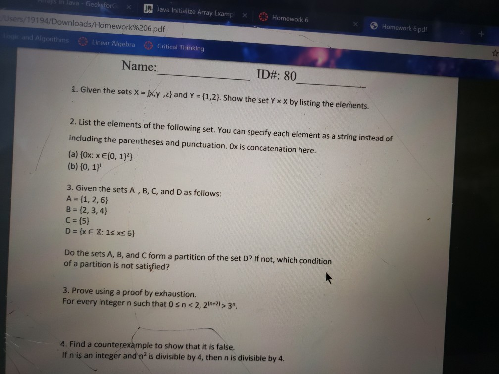 array algorithms java