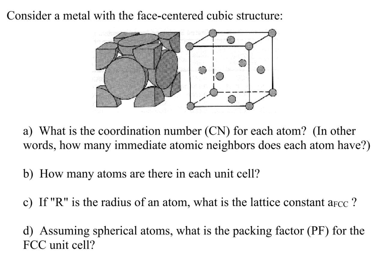 body centered cubic coordination number