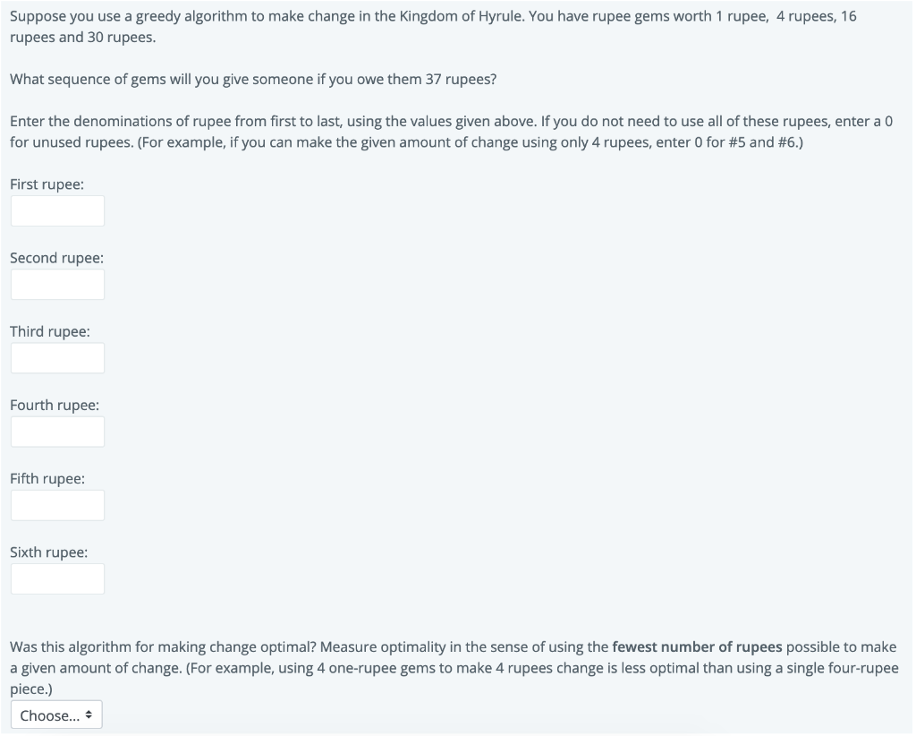 Solved Suppose you use a greedy algorithm to make change in | Chegg.com