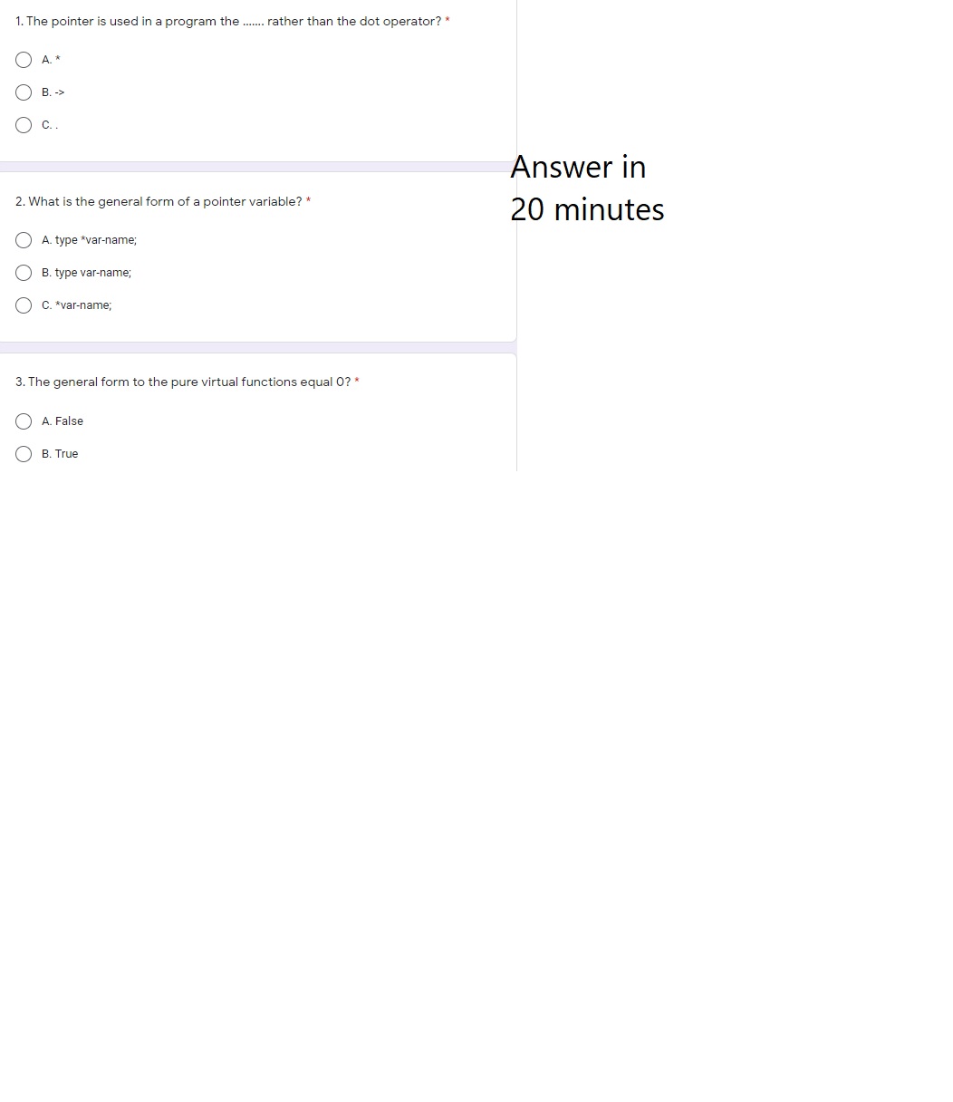 Solved 1. The pointer is used in a program the ....... | Chegg.com