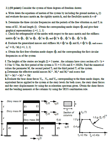 2-) (50 points) Consider the system of three | Chegg.com