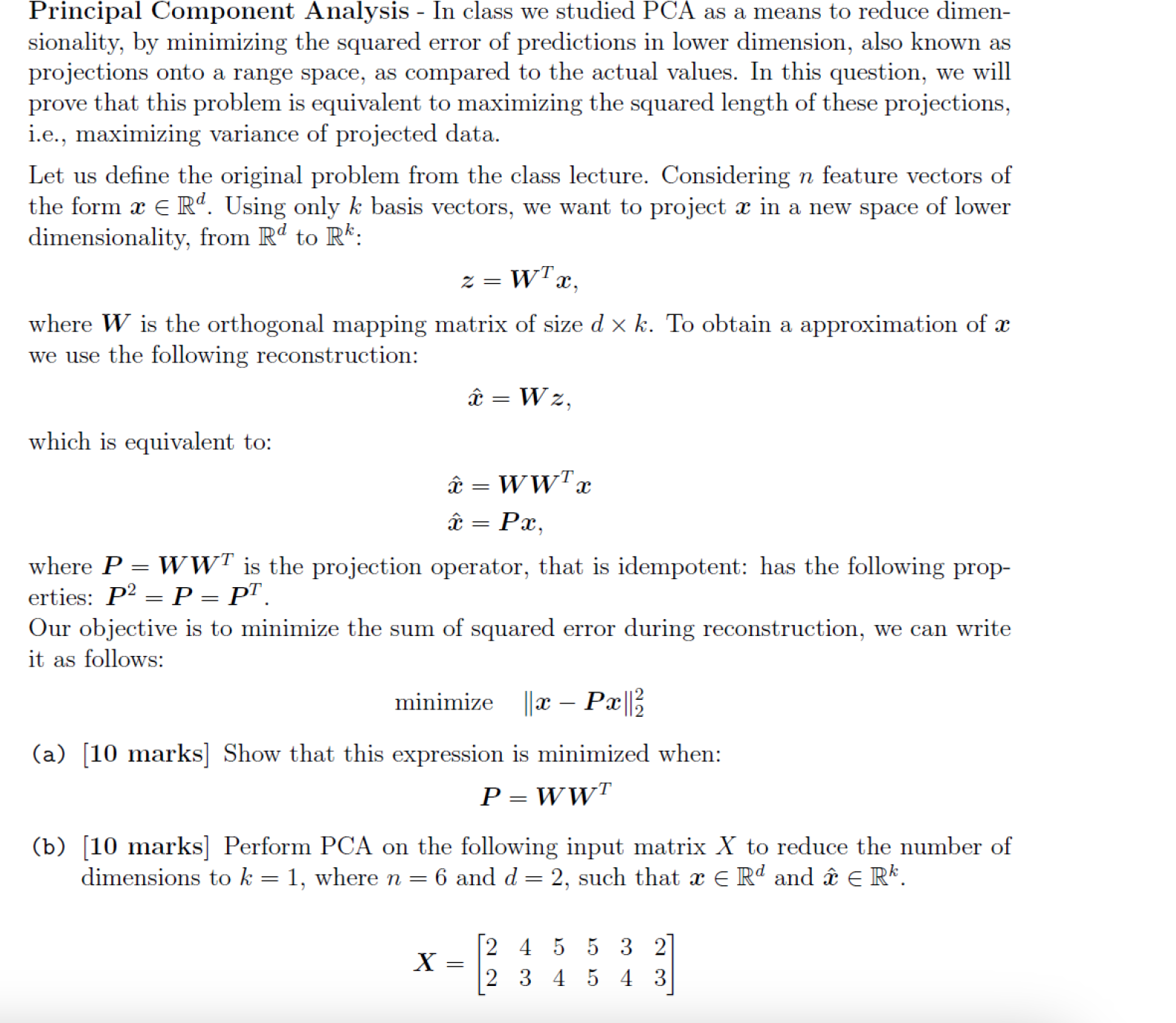 Solved Principal Component Analysis - In Class We Studied | Chegg.com