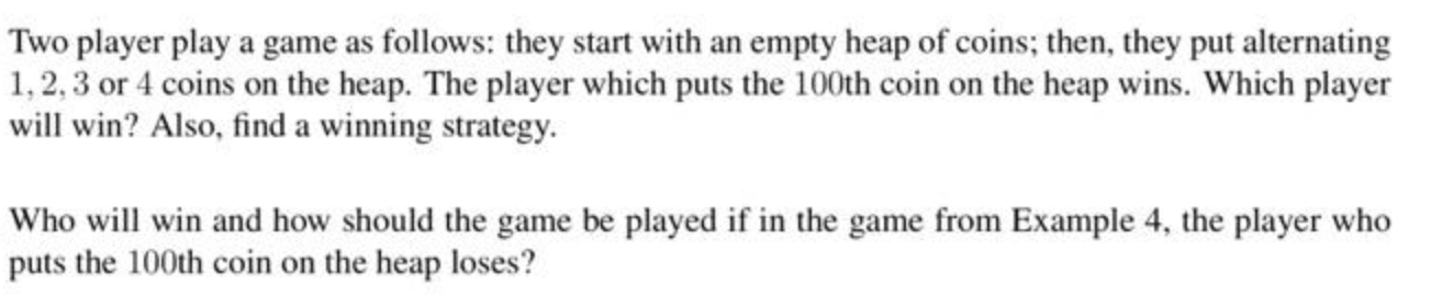 Solved Two player play a game as follows: they start with an | Chegg.com