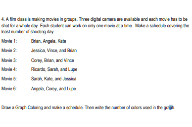 Solved Instruction: Draw a Graph coloring and make a | Chegg.com