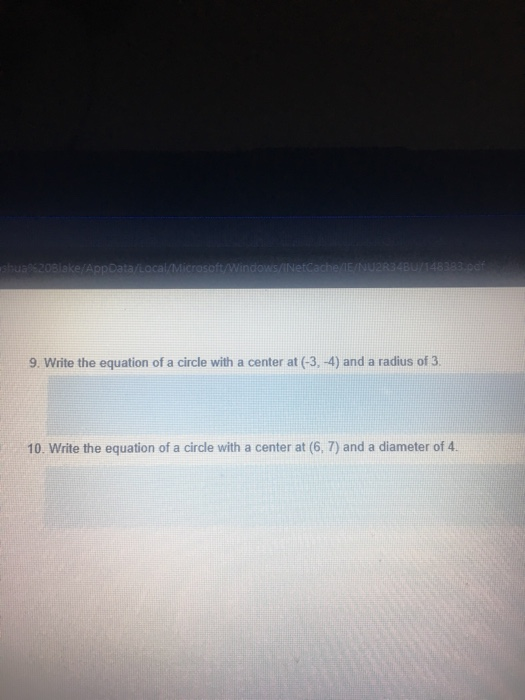 write an equation of the circle with center and diameter calculator