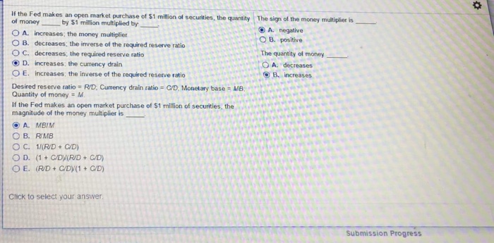 Solved If The Fed Makes An Open Market Purchase Of 1 Milion Chegg