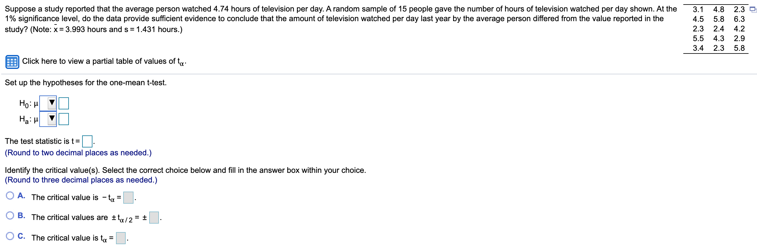 Solved Suppose a study reported that the average person | Chegg.com
