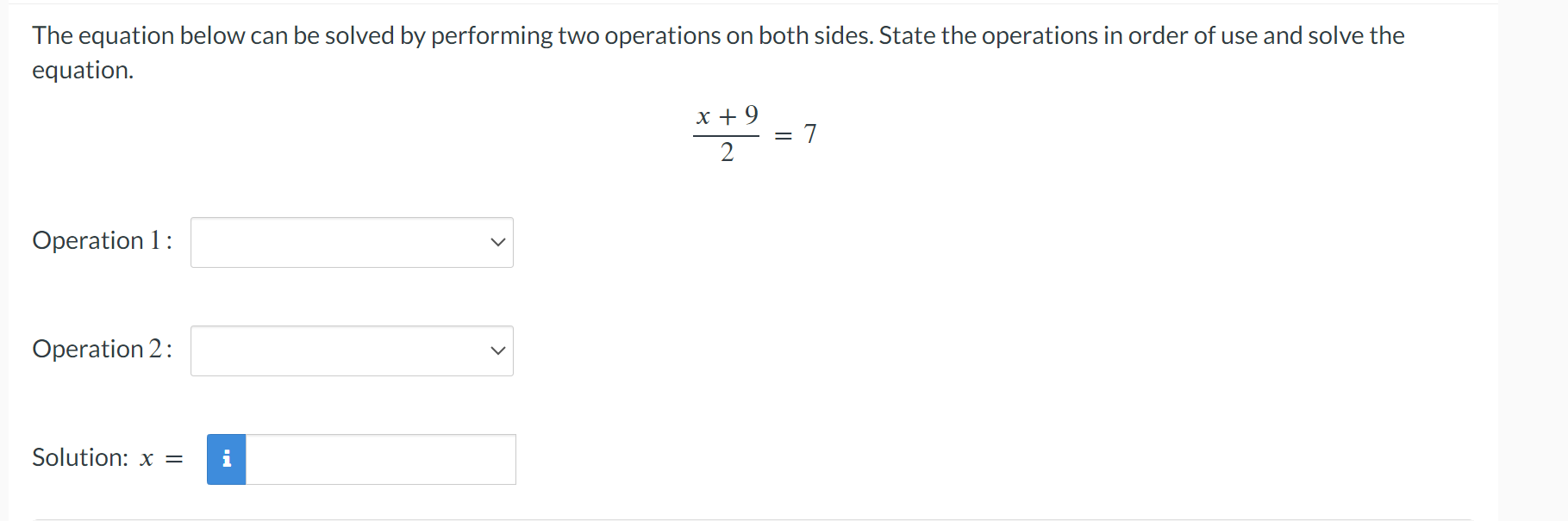 Solved The equation below can be solved by performing two | Chegg.com