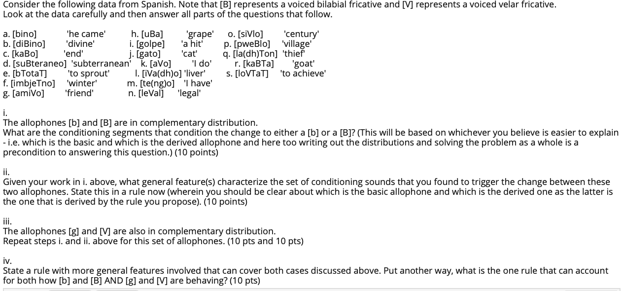 Consider The Following Data From Spanish Note Tha Chegg Com