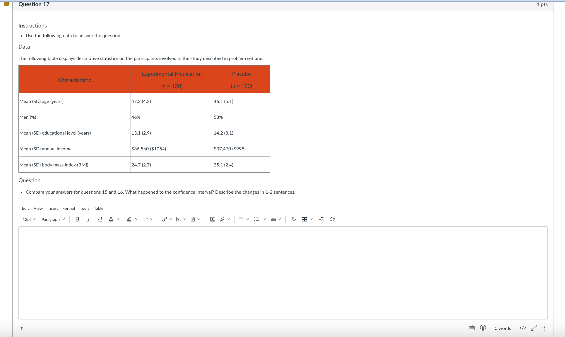 Solved Instructions - Use the following data to answer the | Chegg.com