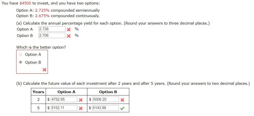 Solved You have $4500 to invest, and you have two options: | Chegg.com