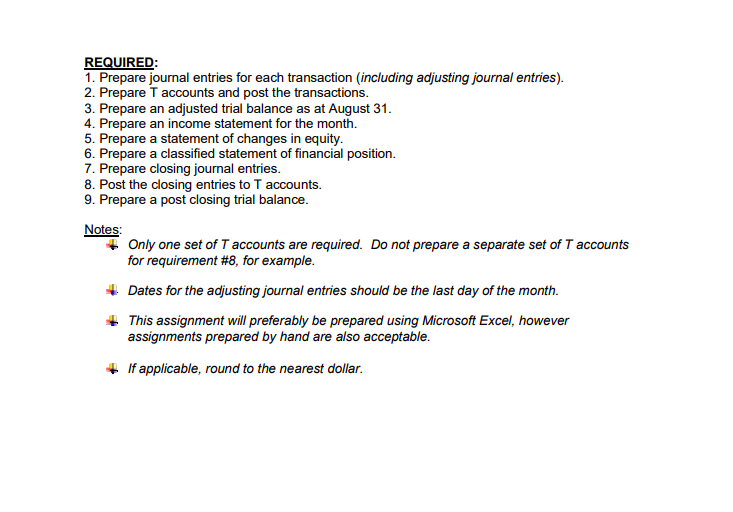 Examples Of T Accounts Charts