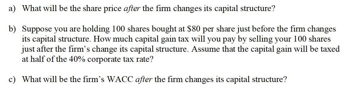 Solved An Unlevered (all-equity) Firm Has 250,000 Common | Chegg.com