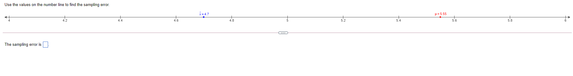 Solved Use the values on the number line to find the | Chegg.com