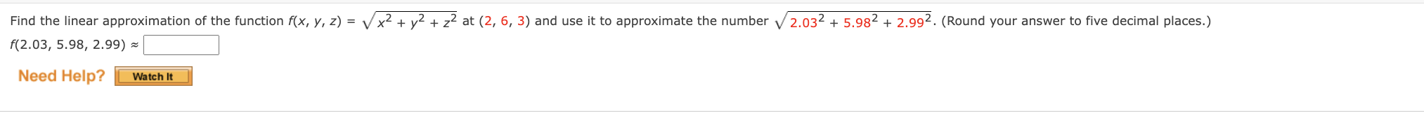 Solved f(2.03,5.98,2.99)≈∣ | Chegg.com