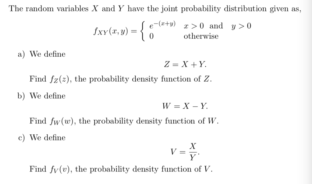 Find The Density Function Of Z Xy