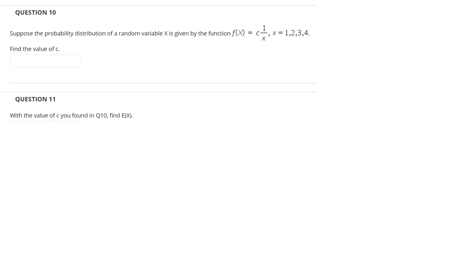 Solved QUESTION 10 Suppose the probability distribution of a | Chegg.com