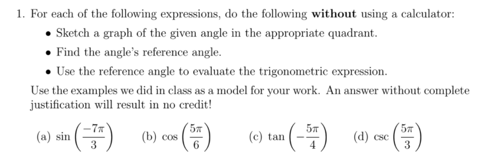 Solved 1. For Each Of The Following Expressions, Do The | Chegg.com